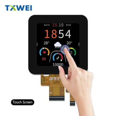 1.54 ιντσών τετραγωνική οθόνη TFT 240 X 240 ανάλυση 400nits χωρητική οθόνη αφής