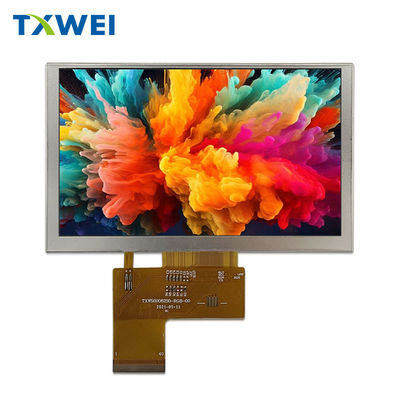5 ιντσών οθόνη οθόνης LCD 800 * 480 650nits φωτεινότητα Διασύνδεση RGB Προσαρμόσιμη οθόνη αφής