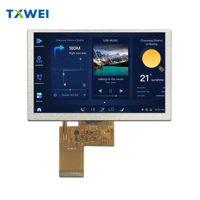 Εικονική οθόνη LCD TFT 5 ιντσών με διεπαφή RGB IPS πλήρης προβολή 800 * 480 υψηλής ευκρίνειας TFT capacitive touch