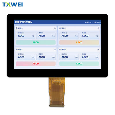 7 ιντσών IPS TFT LCD οθόνη 1024X600 1000nits 50 Pin LVDS οθόνη για βιομηχανικές οθόνες
