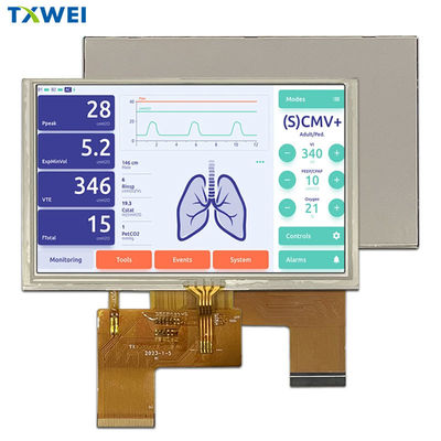 Προσαρμοσμένη οθόνη οθόνης LCD 5 ιντσών με οθόνη οθόνης υψηλής ευκρίνειας RGB