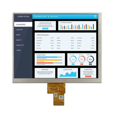 Οθόνη LCD πλοήγησης αυτοκινήτου IPS υψηλής ευκρίνειας 8,0 ιντσών με 1024*768 εικονοστοιχεία και μεγάλο εύρος θερμοκρασίας